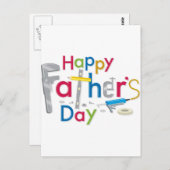 vrolijke vaderdag briefkaart (Voorkant / Achterkant)