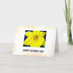 vrolijke vaderdag gele bloem kaart