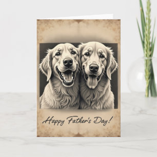 Vrolijke Vaderdag Honden Kaart