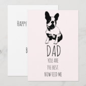 Vrolijke vaderdag van de hond feestdagenkaart (Voorkant / Achterkant)
