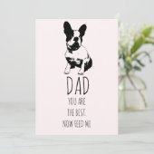 Vrolijke vaderdag van de hond feestdagenkaart (Staand voorkant)