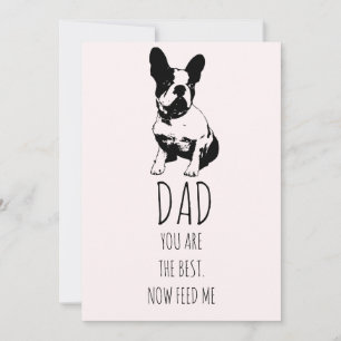Vrolijke vaderdag van de hond feestdagenkaart