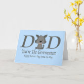 Vrolijke vaderdag van de hond kaart (Gele Bloem)