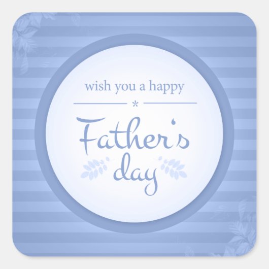 vrolijke vaderdag vierkante sticker (Voorkant)