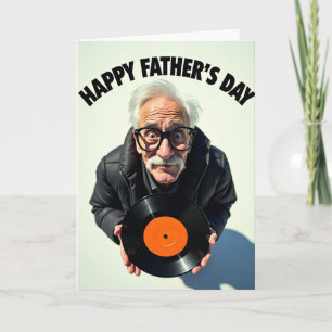 Vrolijke Vaderdag Vinyl Card Kaart