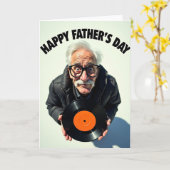 Vrolijke Vaderdag Vinyl Card Kaart (Gele Bloem)