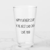 vrolijke vaders dag leuke kalligrafie glas (Voorkant)