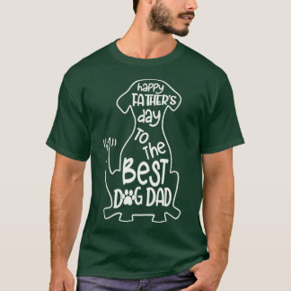 Vrolijke vaders dag voor de beste hond vader t-shirt