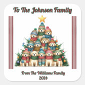 Vrolijke vakantie cadeau Sticker deze kerst (Voorkant)