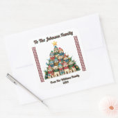 Vrolijke vakantie cadeau Sticker deze kerst (Envelop)