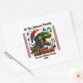 Vrolijke vakantie dinosaurus Sticker (Envelop)