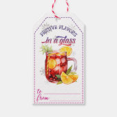 Vrolijke vakantie drink cadeau labels cadeaulabel (Voorkant)