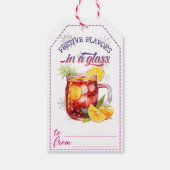 Vrolijke vakantie drink cadeau labels cadeaulabel (Achterkant)