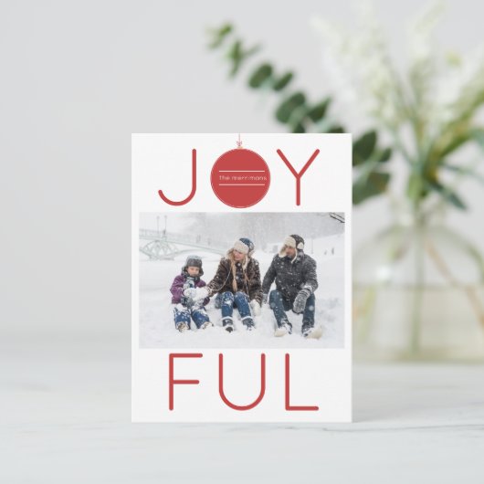 Vrolijke vakantie fotokaart feestdagenkaart (Staand voorkant)