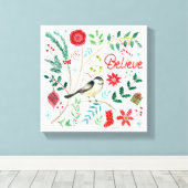 Vrolijke vakantie - Geloof 2 Canvas Afdruk (Insitu (Houten vloer))