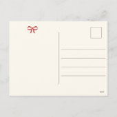 Vrolijke vakantie Red Bow One Family Foto Feestdagenkaart (Achterkant)