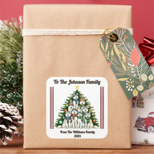 Vrolijke vakantie Sticker voor geschenken (Feestdagen)