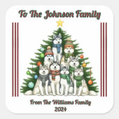 Vrolijke vakantie Sticker voor geschenken (Voorkant)