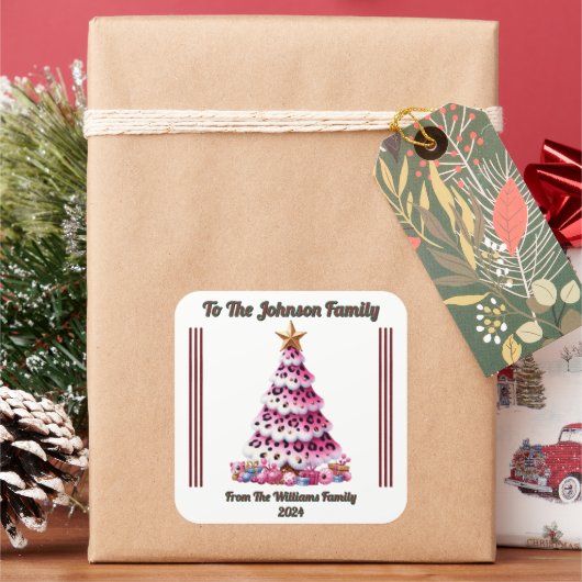 Vrolijke vakantie Sticker voor geschenken (Feestdagen)