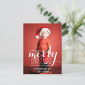 Vrolijke vakantie wensen | Vakantiefoto Briefkaart (Staand voorkant)