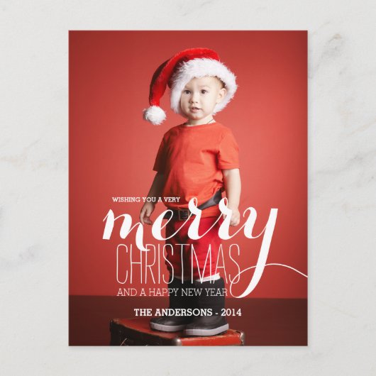 Vrolijke vakantie wensen | Vakantiefoto Briefkaart (Voorkant)