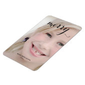 Vrolijke vakantiefoto Simple Christmas Script Zwar Magneet (Linkerzijde)