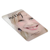 Vrolijke vakantiefoto Simple Christmas Script Zwar Magneet (Rechterzijde)