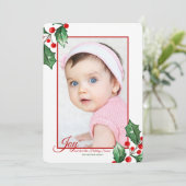 Vrolijke vakantiefotokaart feestdagenkaart (Staand voorkant)