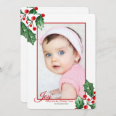 Vrolijke vakantiefotokaart feestdagenkaart (Voorkant / Achterkant)