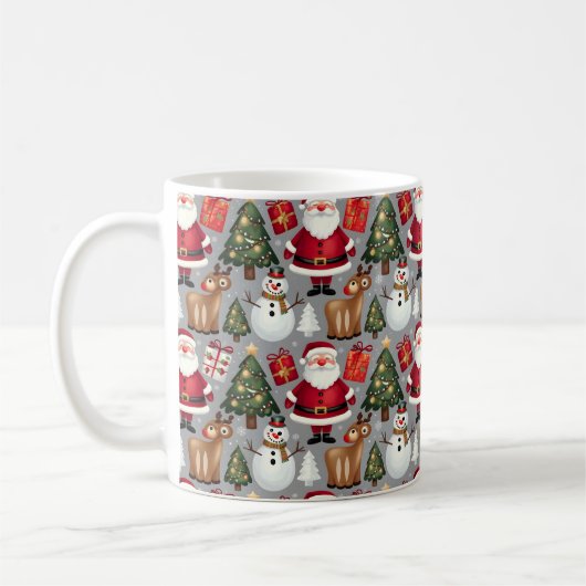 Vrolijke vakantiepatroon Design Koffiemok (Links)