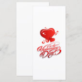 vrolijke valentijnsdag met rode harten menu (Voorkant / Achterkant)