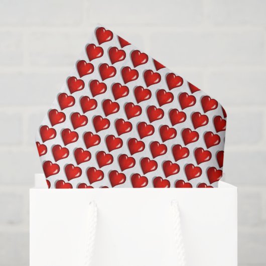 Vrolijke Valentijnsdag Tissuepapier Rode Harten (Cadeauzakje)