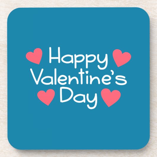 Vrolijke Valentijnsdagkalligrafie | ONDERZETTER (Voorkant)