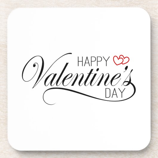 Vrolijke Valentijnsdagkalligrafie | ONDERZETTER (Voorkant)