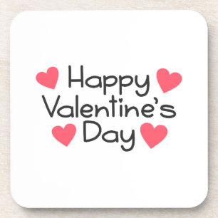 Vrolijke Valentijnsdagkalligrafie   ONDERZETTER