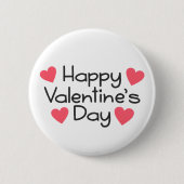 Vrolijke Valentijnsdagkalligrafie | Pin-Button Ronde Button 5,7 Cm (Voorkant)