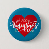 Vrolijke Valentijnsdagkalligrafie | Pin-Button Ronde Button 5,7 Cm (Voorkant)