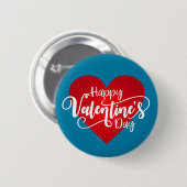 Vrolijke Valentijnsdagkalligrafie | Pin-Button Ronde Button 5,7 Cm (Voorkant /achterkant)
