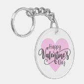 Vrolijke Valentijnsdagkalligrafie | Sleutelhanger (Voorkant Links)
