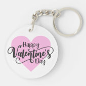 Vrolijke Valentijnsdagkalligrafie | Sleutelhanger (Achterkant)