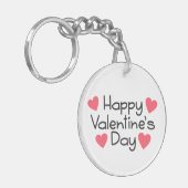 Vrolijke Valentijnsdagkalligrafie | Sleutelhanger (Voorkant Links)