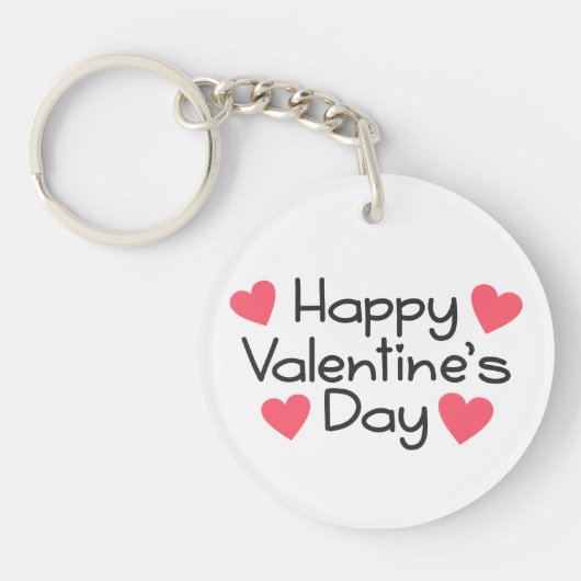 Vrolijke Valentijnsdagkalligrafie | Sleutelhanger (Voorkant)