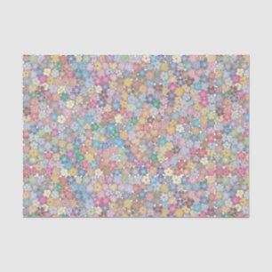 Vrolijke veelkleurige kleine bloemen Decoupage Tissuepapier