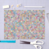 Vrolijke veelkleurige kleine bloemen Decoupage Tissuepapier (Craft)