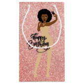 Vrolijke verjaardag! African American Roos Gold Gi Klein Cadeauzakje (Achterkant)