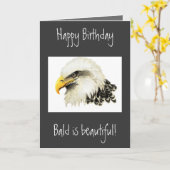 Vrolijke verjaardag - Bald is prachtig! Kaart (Gele Bloem)