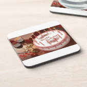 Vrolijke verjaardag! bier onderzetter (Linkerzijde)