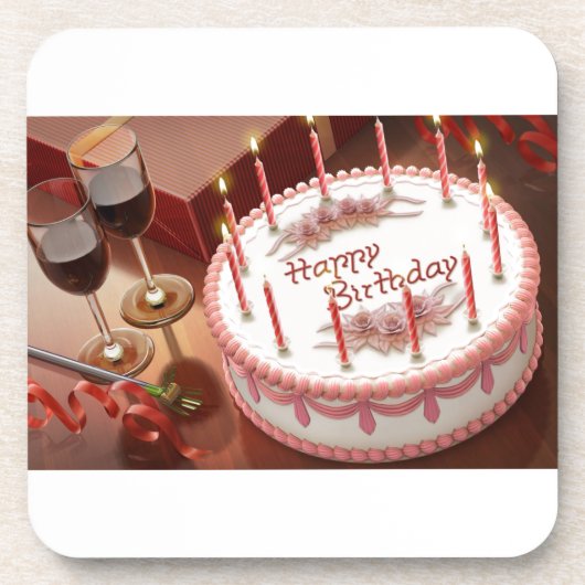 Vrolijke verjaardag! bier onderzetter (Voorkant)