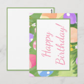 Vrolijke verjaardag! briefkaart (Voorkant / Achterkant)