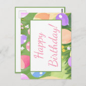 Vrolijke verjaardag! briefkaart (Voorkant / Achterkant)